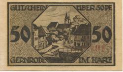 Gernrode (heute: Quedlinburg) - Stadt - 9.5.1921 - 50 Pfennig