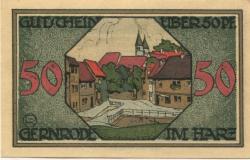 Gernrode (heute: Quedlinburg) - Stadt - 9.5.1921 - 50 Pfennig