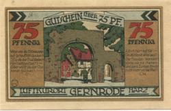Gernrode (heute: Quedlinburg) - Stadt - 9.5.1921 - 75 Pfennig