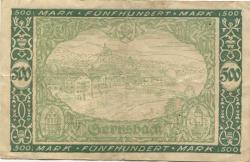 Gernsbach - Stadt - Oktober 1922 - 500 Mark 