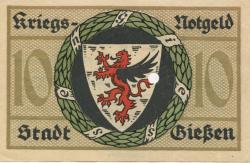 Gießen - Stadt - 1.11.1918 - 1.2.1919 - 10 Mark