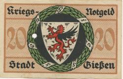 Gießen - Stadt - 1.11.1918 - 1.2.1919 - 20 Mark
