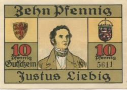 Gießen - Gießener Briefmarken-, Ansichtskarten- und Notgeldausstellung - 2.- 4.7.1921 - 10 Pfennig