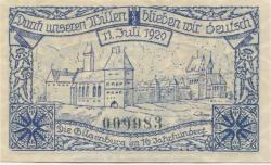 Gilgenburg (heute: PL-Dabrowno) - 1.10.1920 - 50 Pfennig