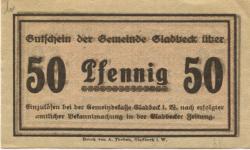 Gladbeck - Gemeinde - 1.9.1917 - 50 Pfennig
