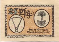Glashütte - Stadt - 1.8.1921 - 25 Pfennig
