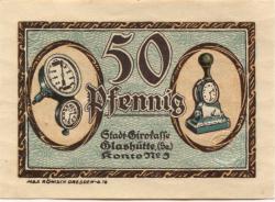 Glashütte - Stadt - 1.8.1921 - 50 Pfennig