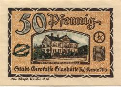 Glashütte - Stadt - 1.8.1921 - 50 Pfennig