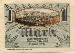 Glashütte - Stadt - 1.8.1921 - 1 Mark