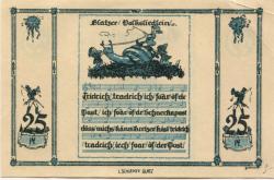 Glatz (heute: PL-Klodzko) - Stadt - - 31.12.1921 - 25 Pfennig