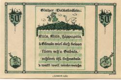 Glatz (heute: PL-Klodzko) - Stadt - - 31.12.1921 - 50 Pfennig