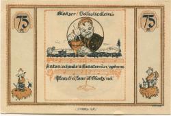 Glatz (heute: PL-Klodzko) - Stadt - - 31.12.1921 - 75 Pfennig