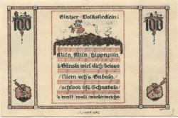 Glatz (heute: PL-Klodzko) - Stadt - - 31.12.1921 - 100 Pfennig