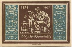 Glatz (heute: PL-Klodzko) - Stadt-Sparkasse - 6.10.1921 - 25 Pfennig