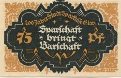 Glatz (heute: PL-Klodzko) - Stadt-Sparkasse - 6.10.1921 - 75 Pfennig