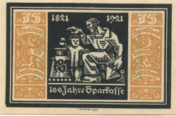 Glatz (heute: PL-Klodzko) - Stadt-Sparkasse - 6.10.1921 - 75 Pfennig