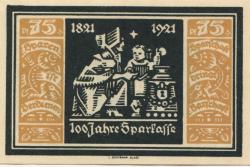Glatz (heute: PL-Klodzko) - Stadt-Sparkasse - 6.10.1921 - 75 Pfennig