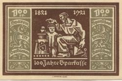 Glatz (heute: PL-Klodzko) - Stadt-Sparkasse - 6.10.1921 - 100 Pfennig