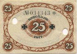 Glauchau - Amtshauptmannschaft - 1917 - 31.12.1918 - 25 Pfennig