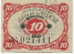Glauchau - Amtshauptmannschaft - 1920 - 31.12.1920 - 10 Pfennig