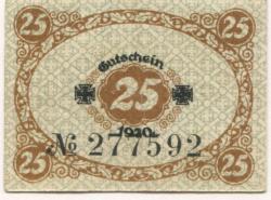 Glauchau - Amtshauptmannschaft - 1920 - 31.12.1920 - 25 Pfennig