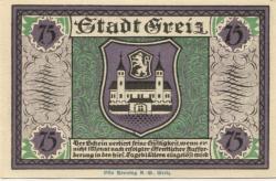 Greiz - Stadt - 5.9.1921 - 75 Pfennig