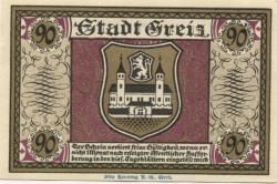 Greiz - Stadt - 5.9.1921 - 90 Pfennig