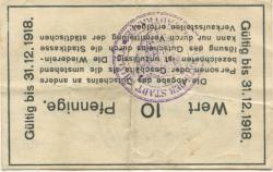 Grimma - Stadt - - 31.12.1918 - 10 Pfennig