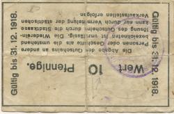 Grimma - Stadt - - 31.12.1918 - 10 Pfennig