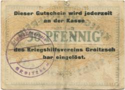 Groitzsch - Kriegshilfsverein - -- - 50 Pfennig