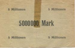 Großhartmannsdorf - Sparkasse - 17.8.1923 - 5 Millionen Mark