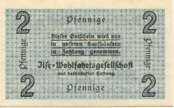Grube Ilse (heute: Großräschen) - Ilse-Wohlfahrtsgesellschaft mbH - -- - 2 Pfennig