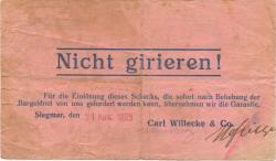 Grüna (heute: Chemnitz) - Nacken, Walter, Kratoswerke - 11.8.1923 - 500000 Mark