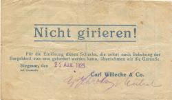 Grüna (heute: Chemnitz) - Nacken, Walter, Kratoswerke - 22.8.1923 - 2 Millionen Mark