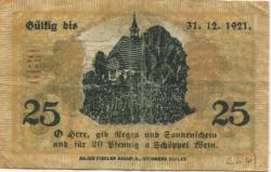 Grünberg (heute: PL-Zielona Gora) - Stadt - - 31.12.1921 - 25 Pfennig 