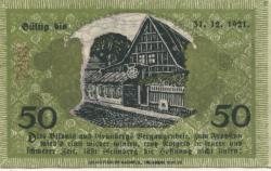 Grünberg (heute: PL-Zielona Gora) - Stadt - - 31.12.1921 - 50 Pfennig