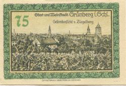 Grünberg (heute: PL-Zielona Gora) - Stadt - - 31.12.1921 - 75 Pfennig