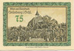 Grünberg (heute: PL-Zielona Gora) - Stadt - - 31.12.1921 - 75 Pfennig