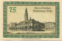Grünberg (heute: PL-Zielona Gora) - Stadt - - 31.12.1921 - 75 Pfennig