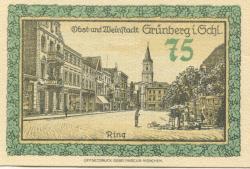 Grünberg (heute: PL-Zielona Gora) - Stadt - - 31.12.1921 - 75 Pfennig