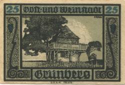 Grünberg (heute: PL-Zielona Gora) - Stadtbank - -- - 25 Pfennig