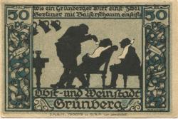 Grünberg (heute: PL-Zielona Gora) - Stadtbank - -- - 50 Pfennig