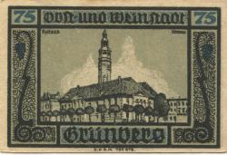 Grünberg (heute: PL-Zielona Gora) - Stadtbank - -- - 75 Pfennig