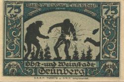 Grünberg (heute: PL-Zielona Gora) - Stadtbank - -- - 75 Pfennig