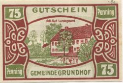 Grundhof - Gemeinde - 1.4.1921 - 31.12.1921 - 75 Pfennig