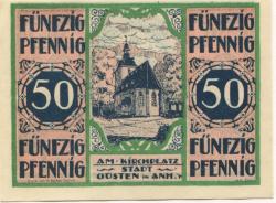 Güsten - Stadt - 1.8.1921 - 50 Pfennig 