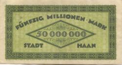 Haan - Stadt - 1.9.1923 - 50 Millionen Mark 