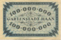 Haan - Stadt - 1.10.1923 - 100 Millionen Mark 