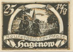Hagenow - Stadt - - 30.4.1922 - 25 Pfennig 