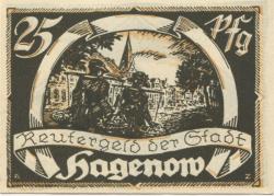 Hagenow - Stadt - - 30.4.1922 - 25 Pfennig